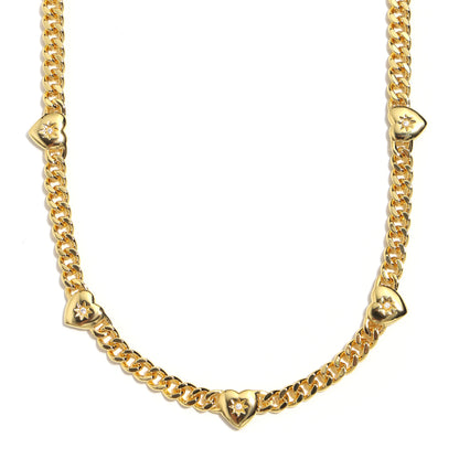 Heart-Linked Legacy: Diamond Cuban Chain Necklace