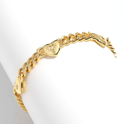 Heart-Linked Legacy: Diamond Cuban Chain Necklace