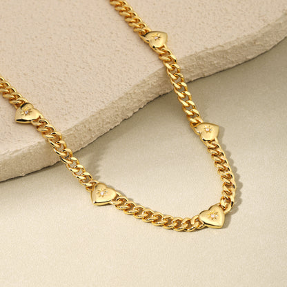 Heart-Linked Legacy: Diamond Cuban Chain Necklace