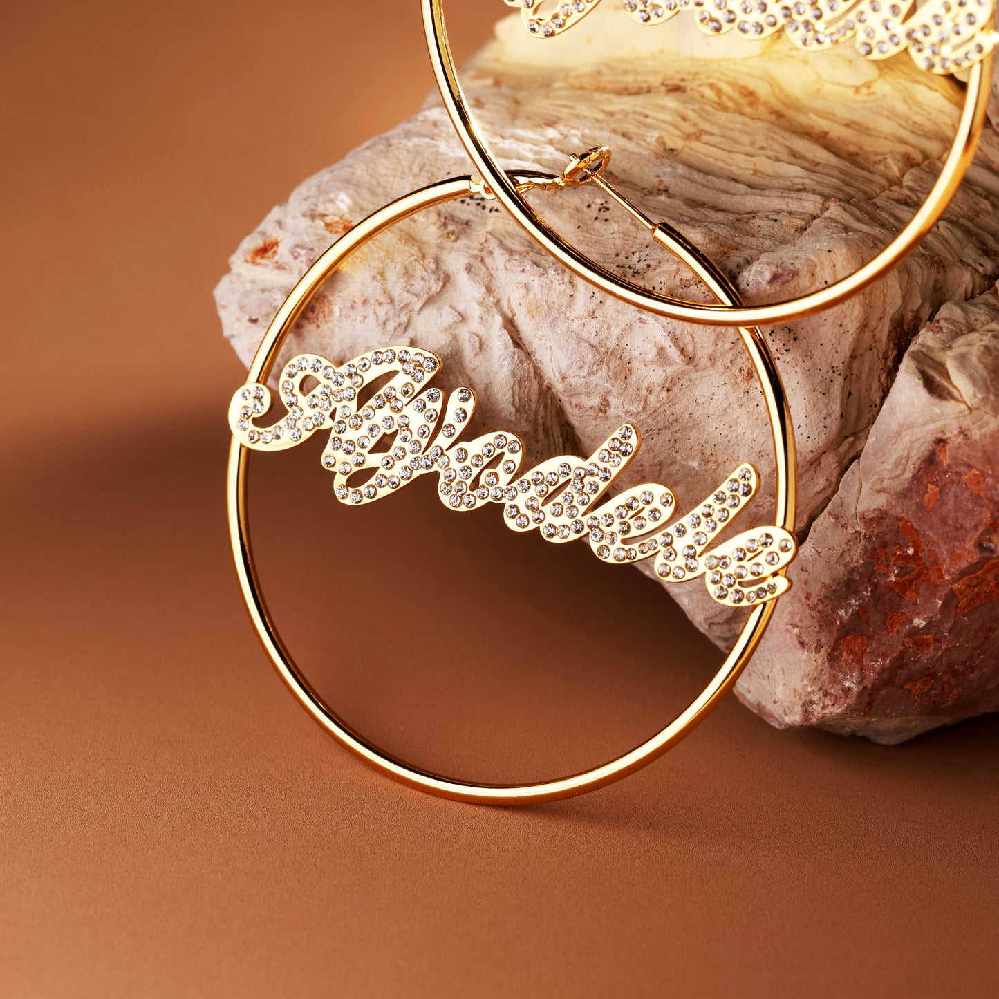 Fashion Big Hoop Name Earrings