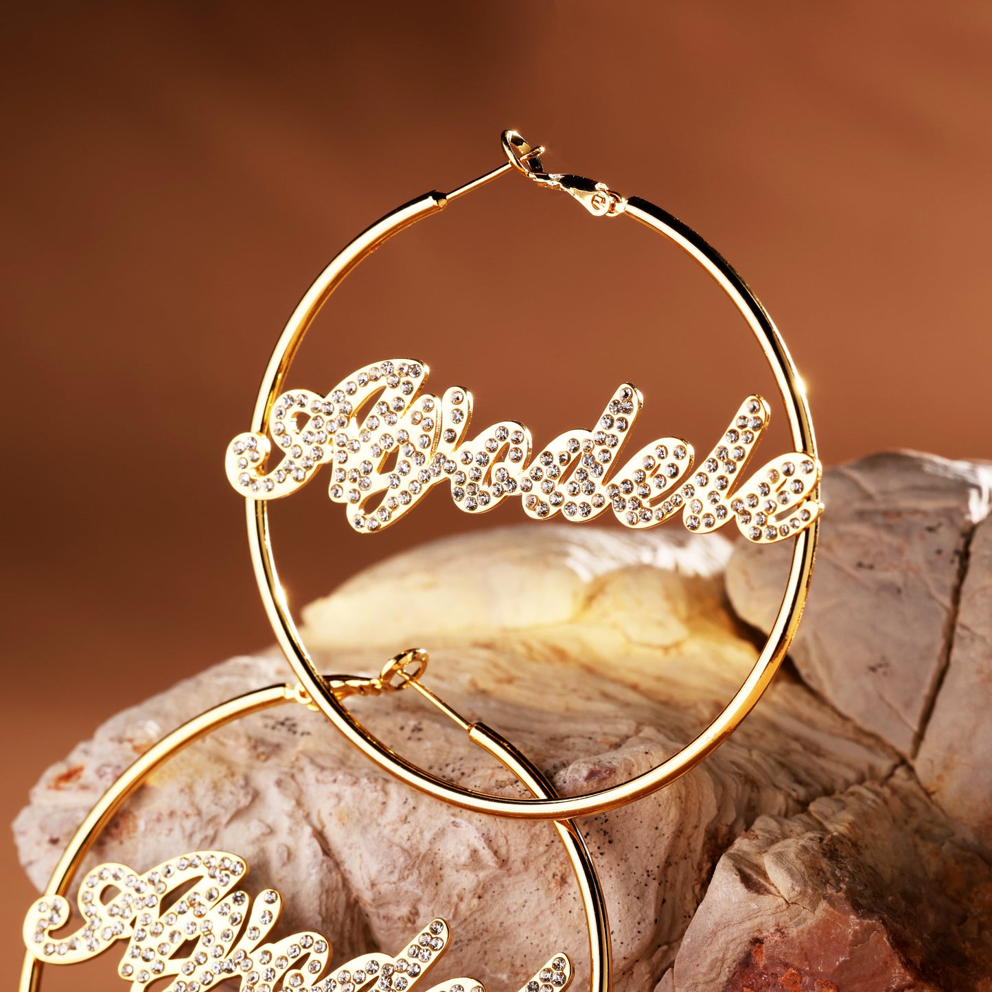 Fashion Big Hoop Name Earrings
