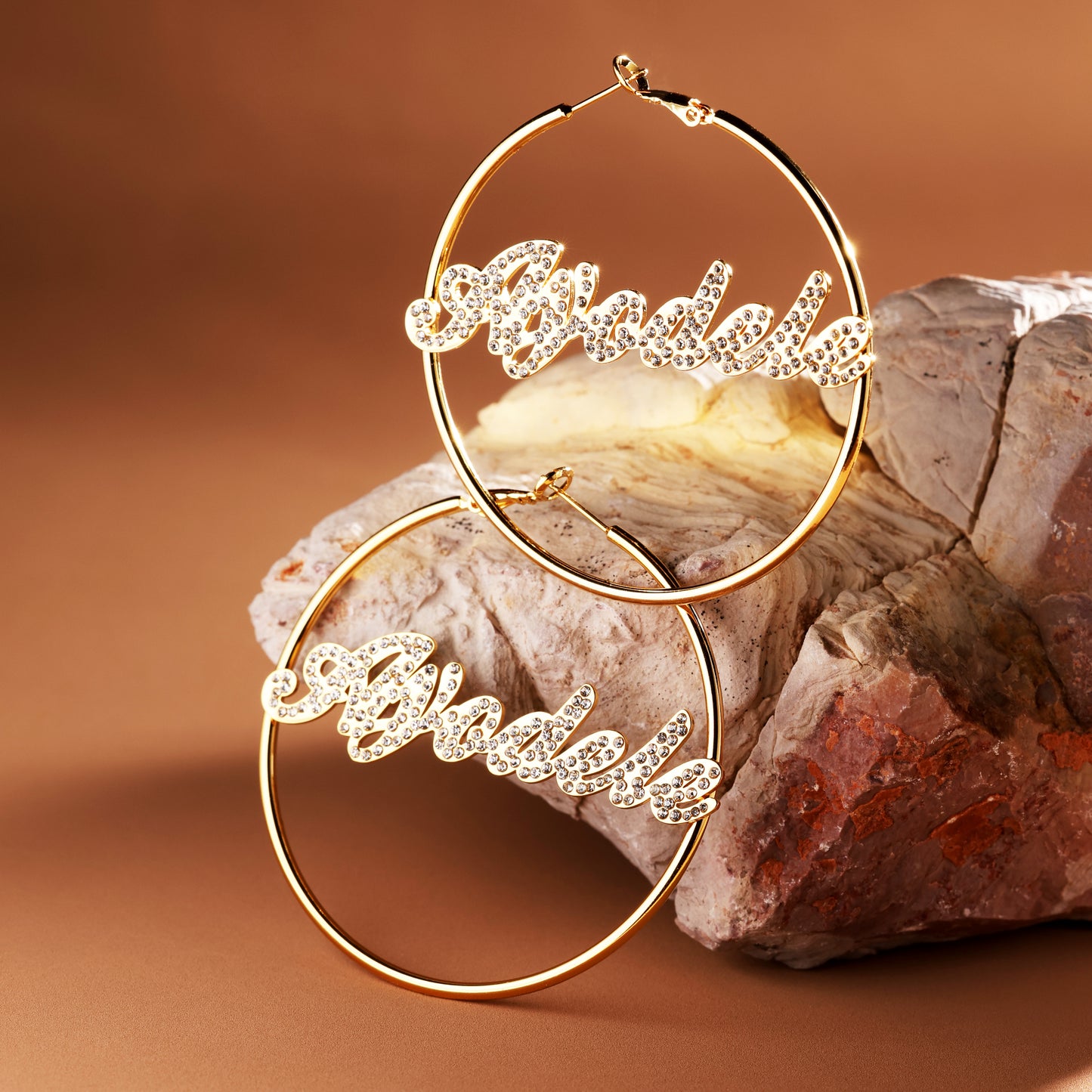 Fashion Big Hoop Name Earrings
