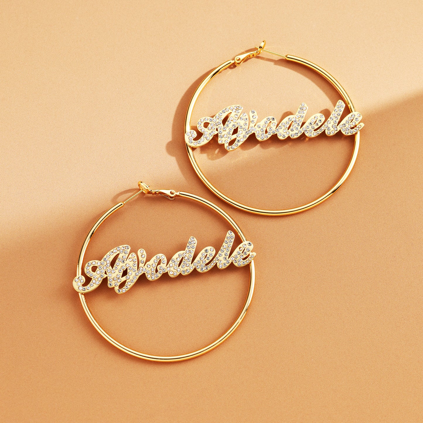 Fashion Big Hoop Name Earrings
