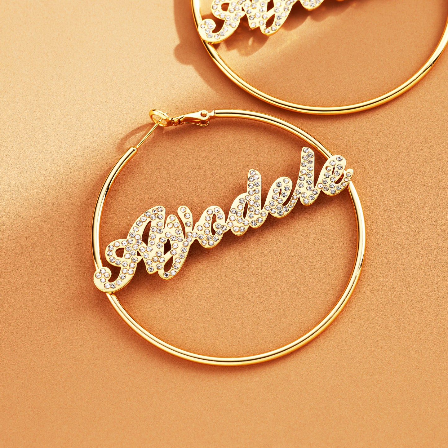 Fashion Big Hoop Name Earrings