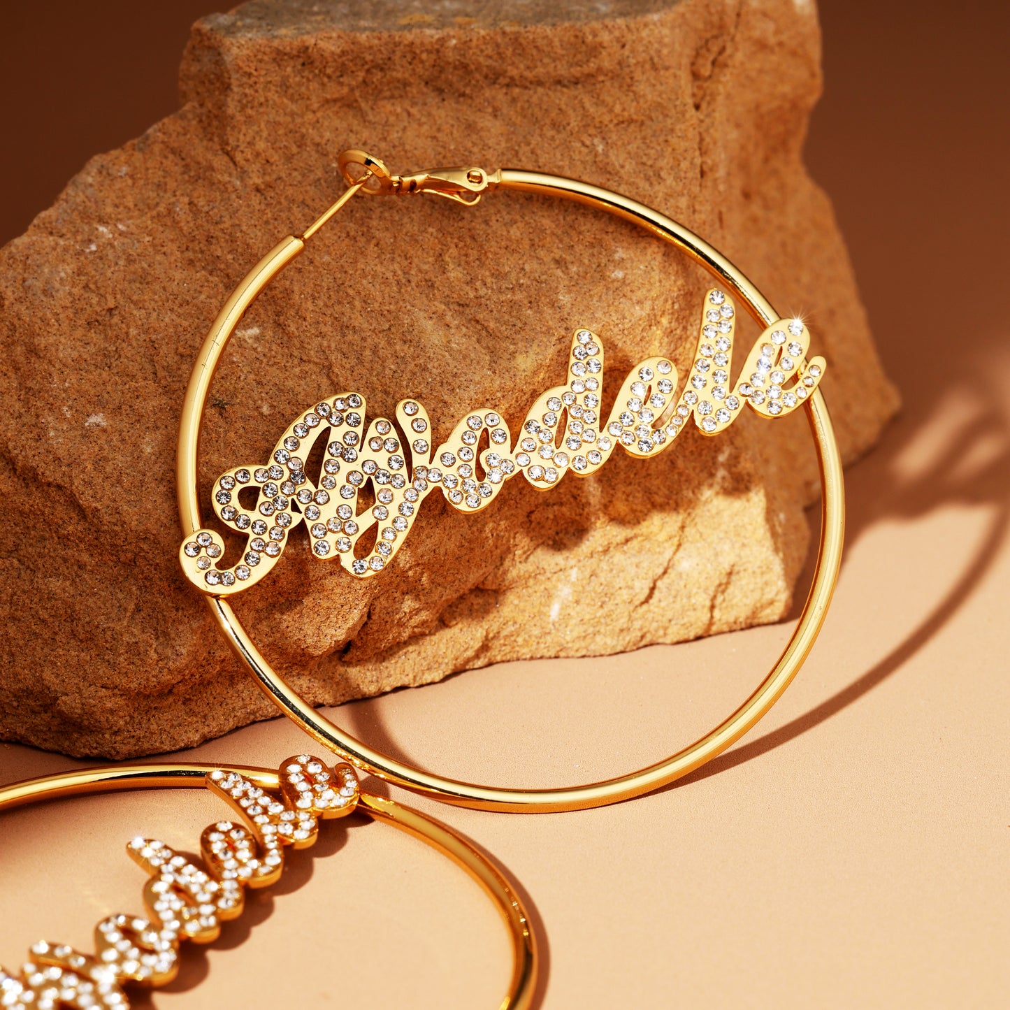 Fashion Big Hoop Name Earrings