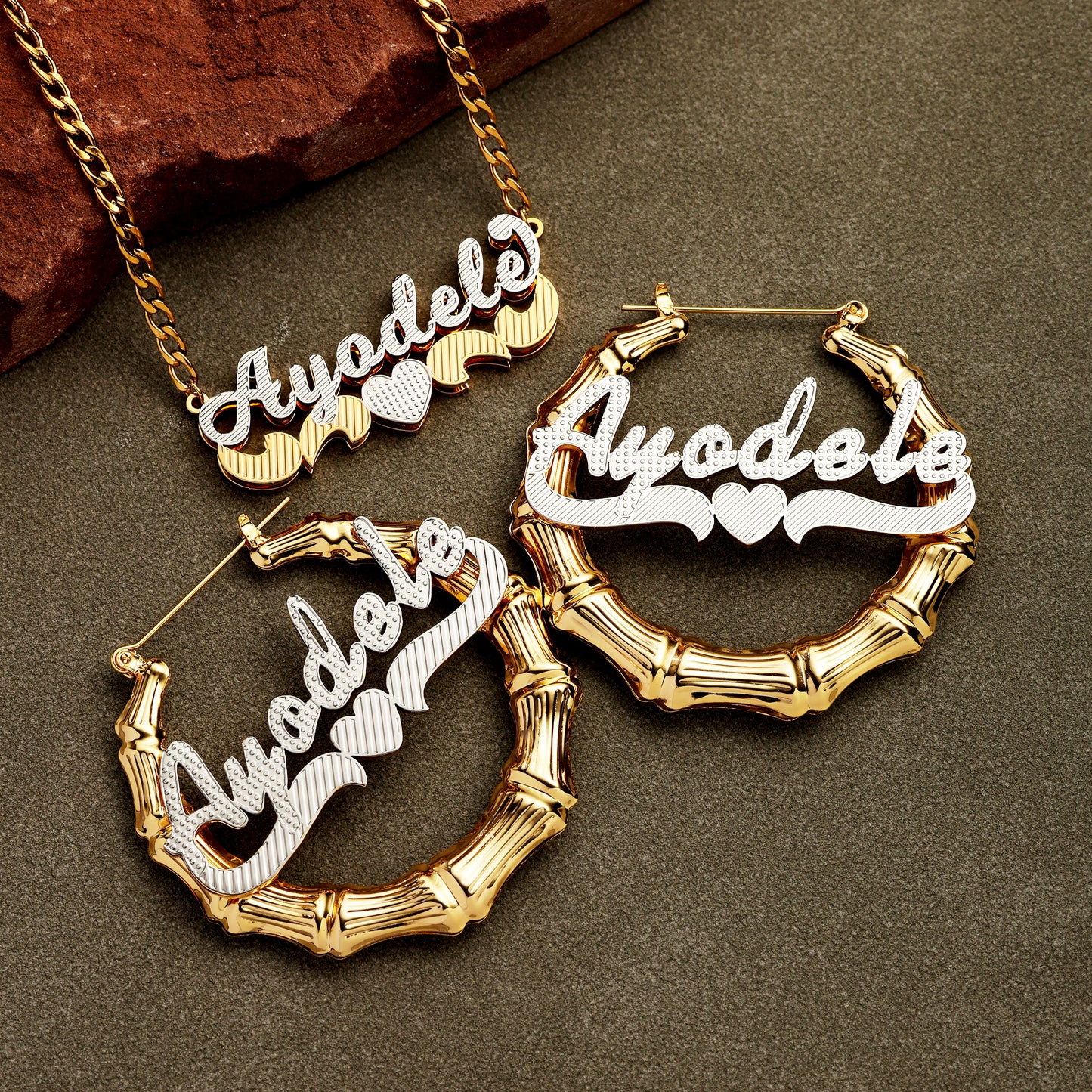 Whispering Bamboo Love Custom Name Set
