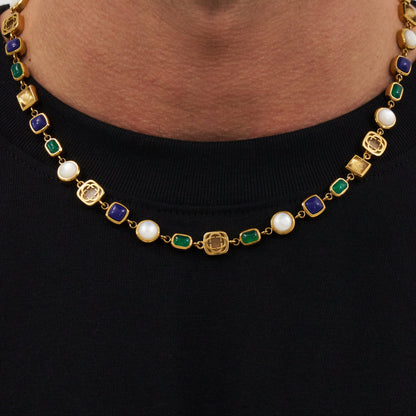 Blue Crystal Gemstone Necklace