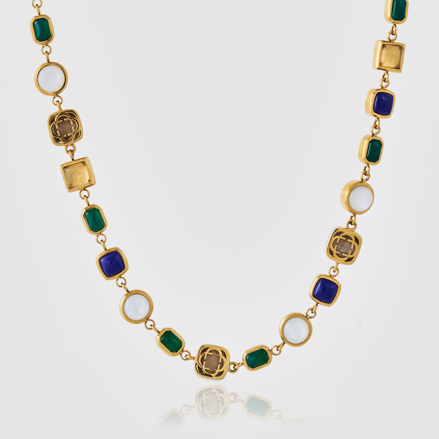 Blue Crystal Gemstone Necklace