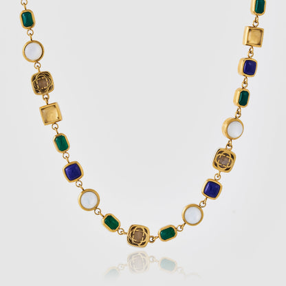 Blue Crystal Gemstone Necklace