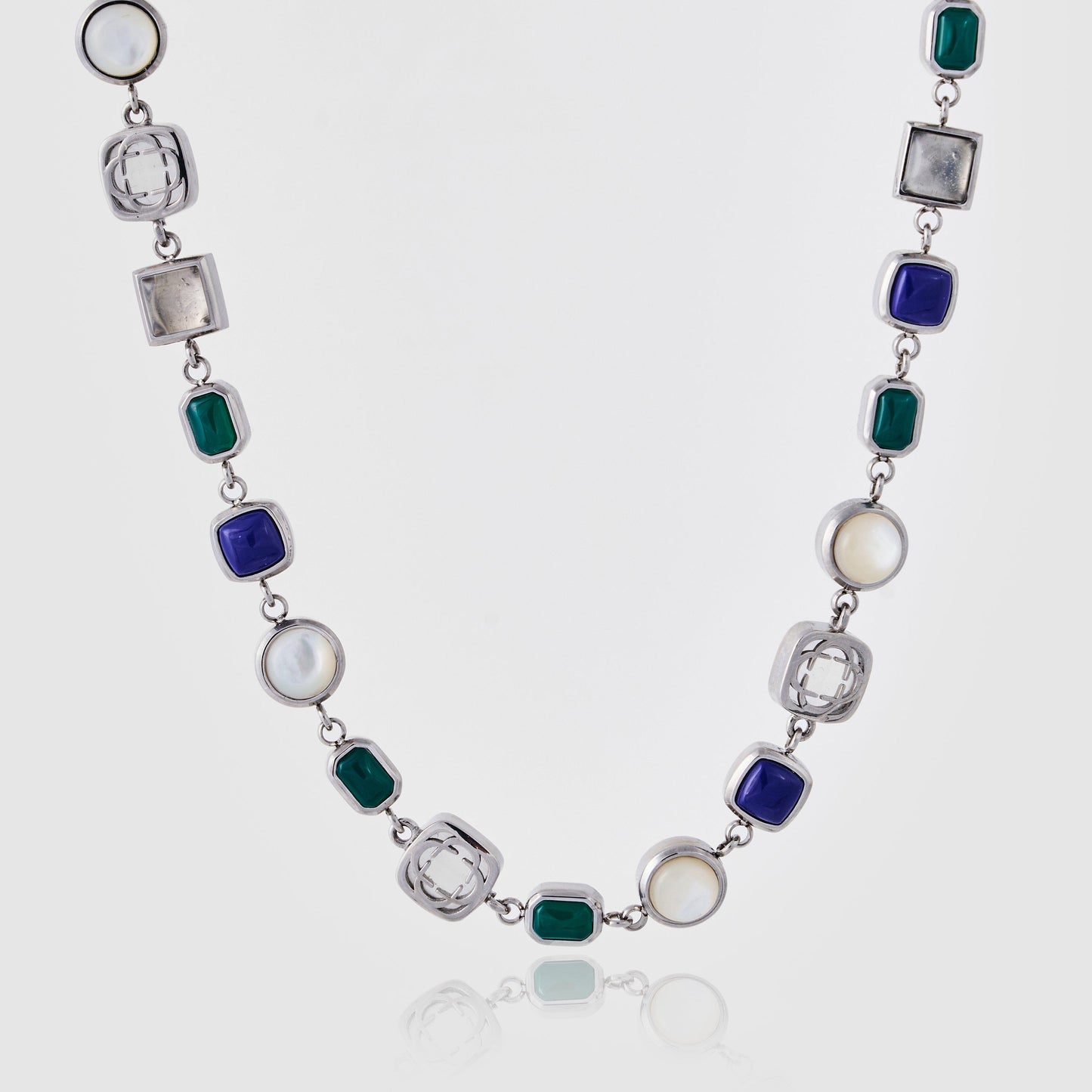 Blue Crystal Gemstone Necklace