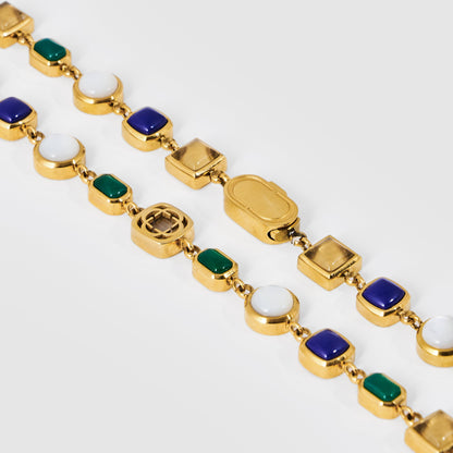 Blue Crystal Gemstone Necklace