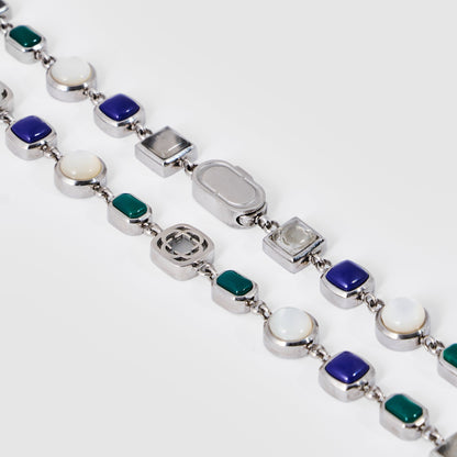 Blue Crystal Gemstone Necklace