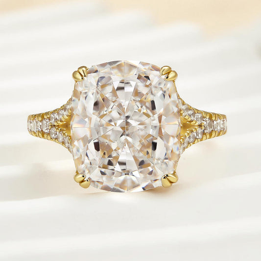 Excellent Split Shank Cushion Engagement Ring