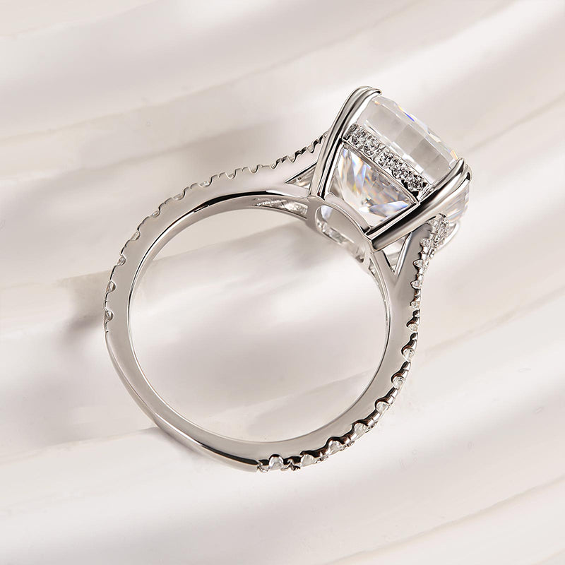 Excellent Split Shank Cushion Engagement Ring