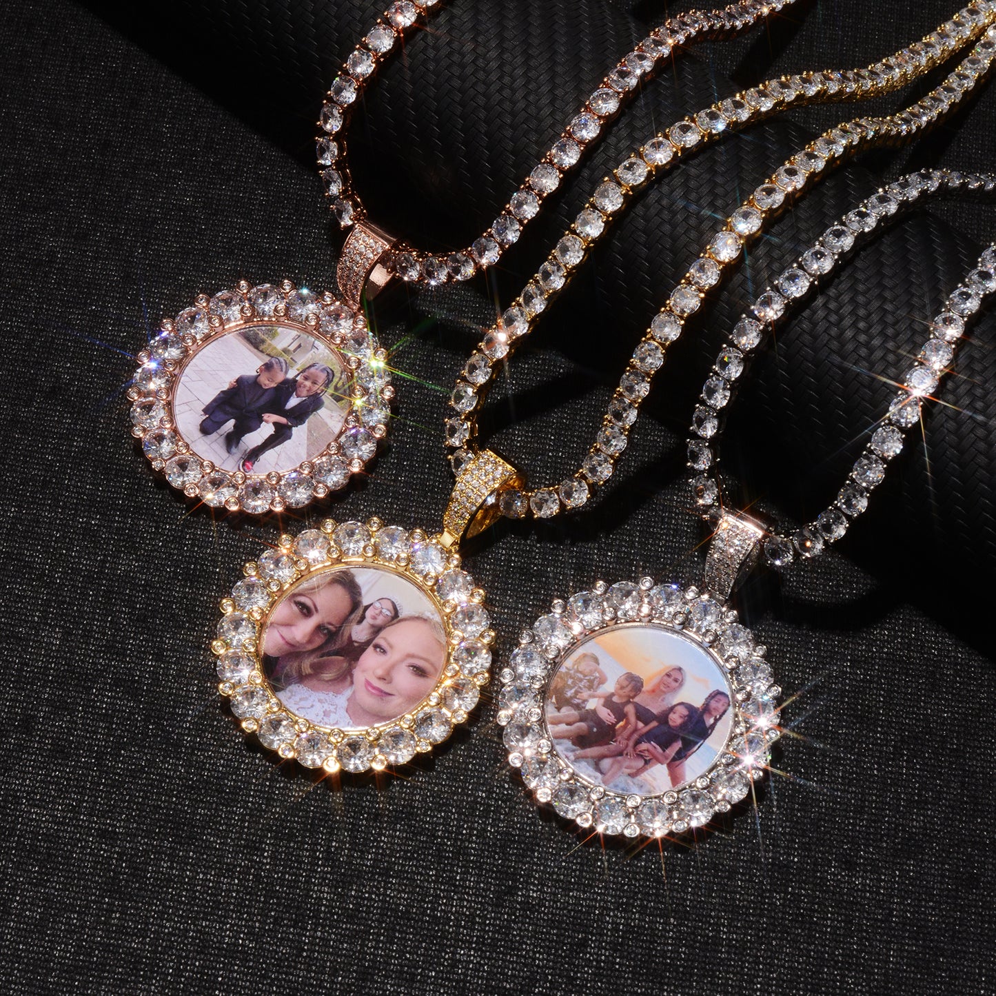 3D Circle Custom Picture Pendant