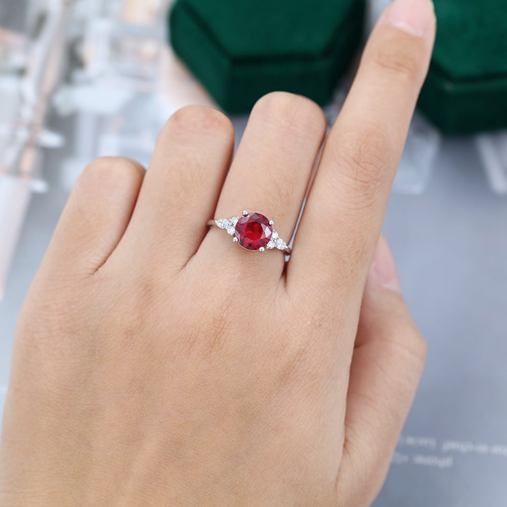 Lab Ruby Promise Ring