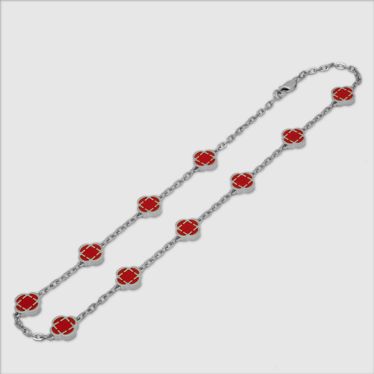 Red Clover Gemstone Necklace