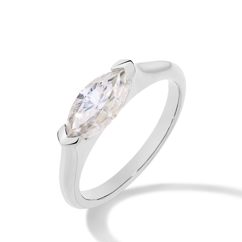 1CT Marquise Shape Synthetic Moissanite Ring