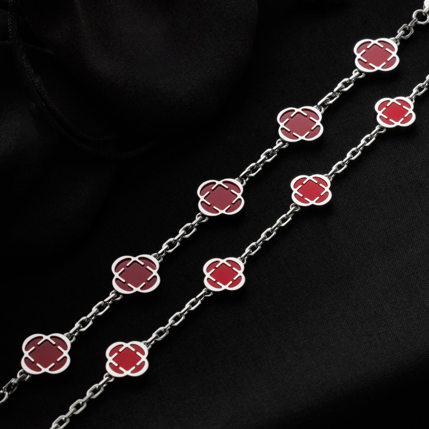 Red Clover Gemstone Necklace