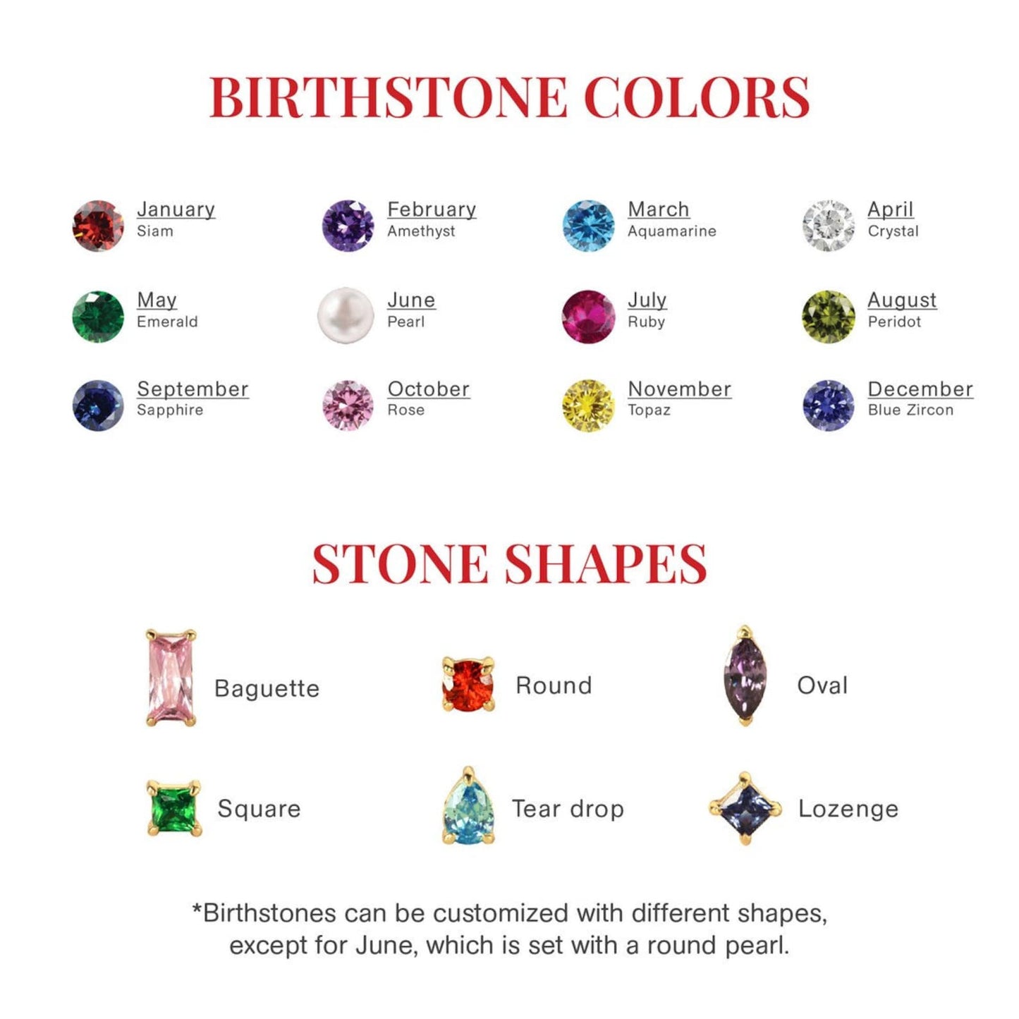Charm Birthstone Necklace-Gift for Her