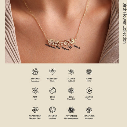 Dainty Birth flower Necklace