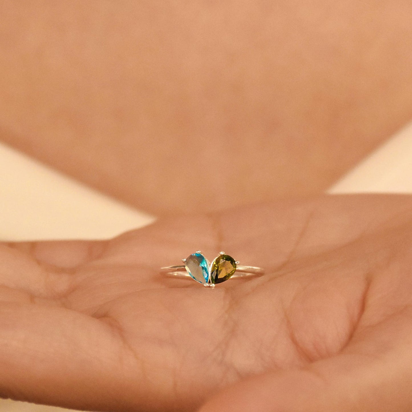 Custom Heart Birthstone Ring