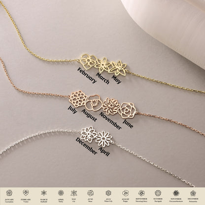 Dainty Birth flower Necklace