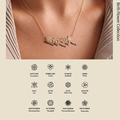 Dainty Birth flower Necklace