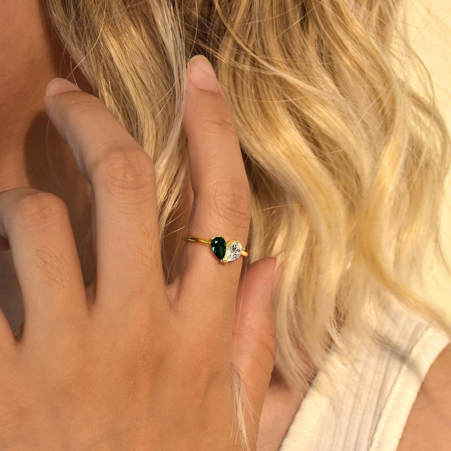 Custom Heart Birthstone Ring