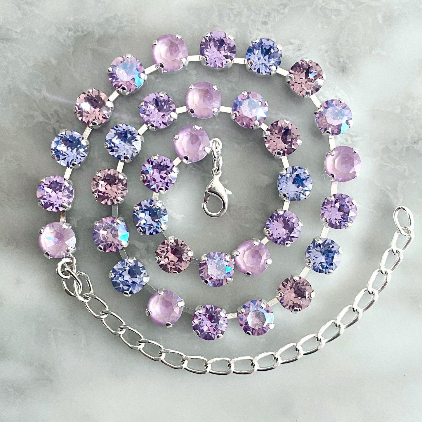 Soft Gradient Crystal Tennis Necklace