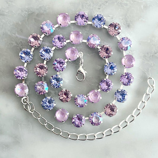 Soft Gradient Crystal Tennis Necklace