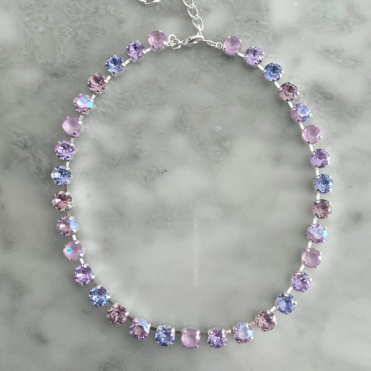 Soft Gradient Crystal Tennis Necklace