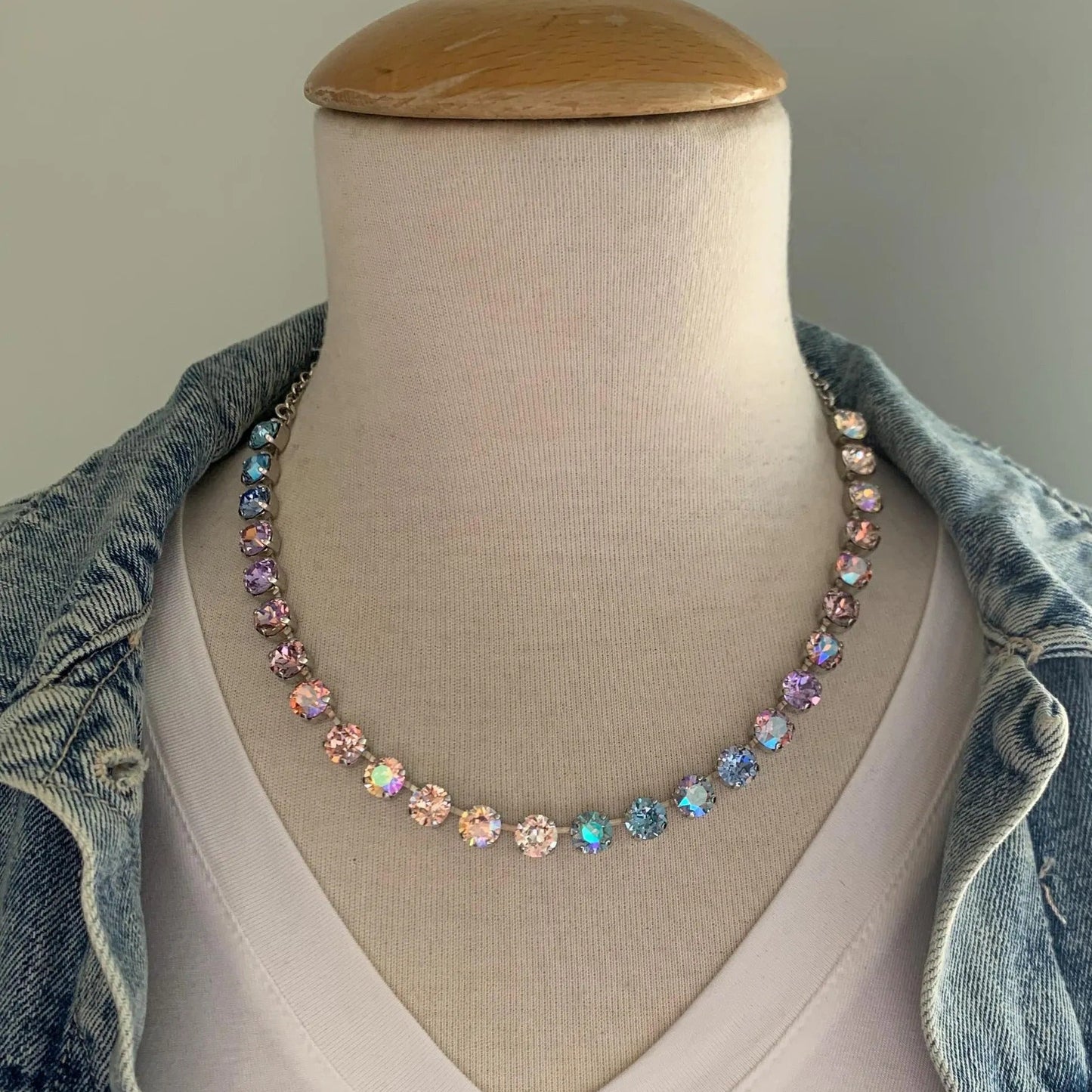 Dreamy Radiant Crystal Tennis Necklace