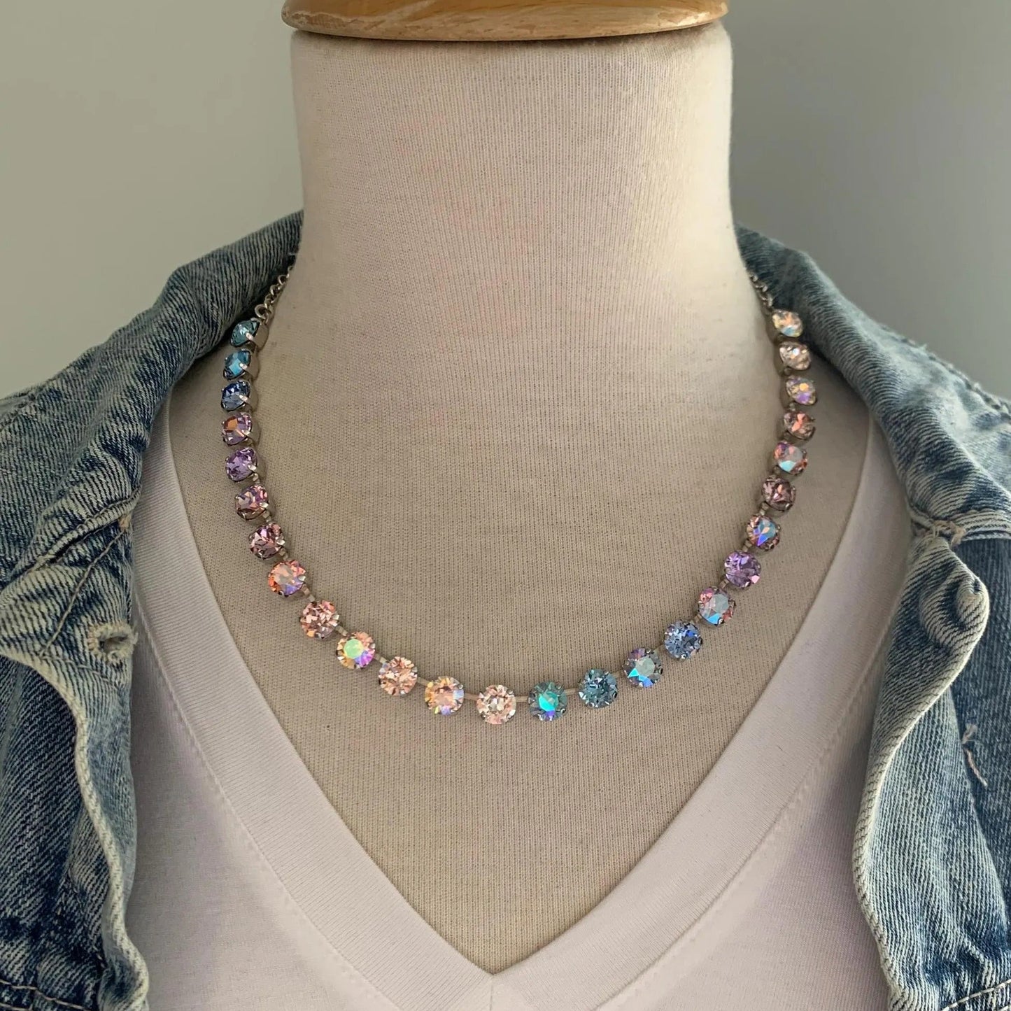 Dreamy Radiant Crystal Tennis Necklace