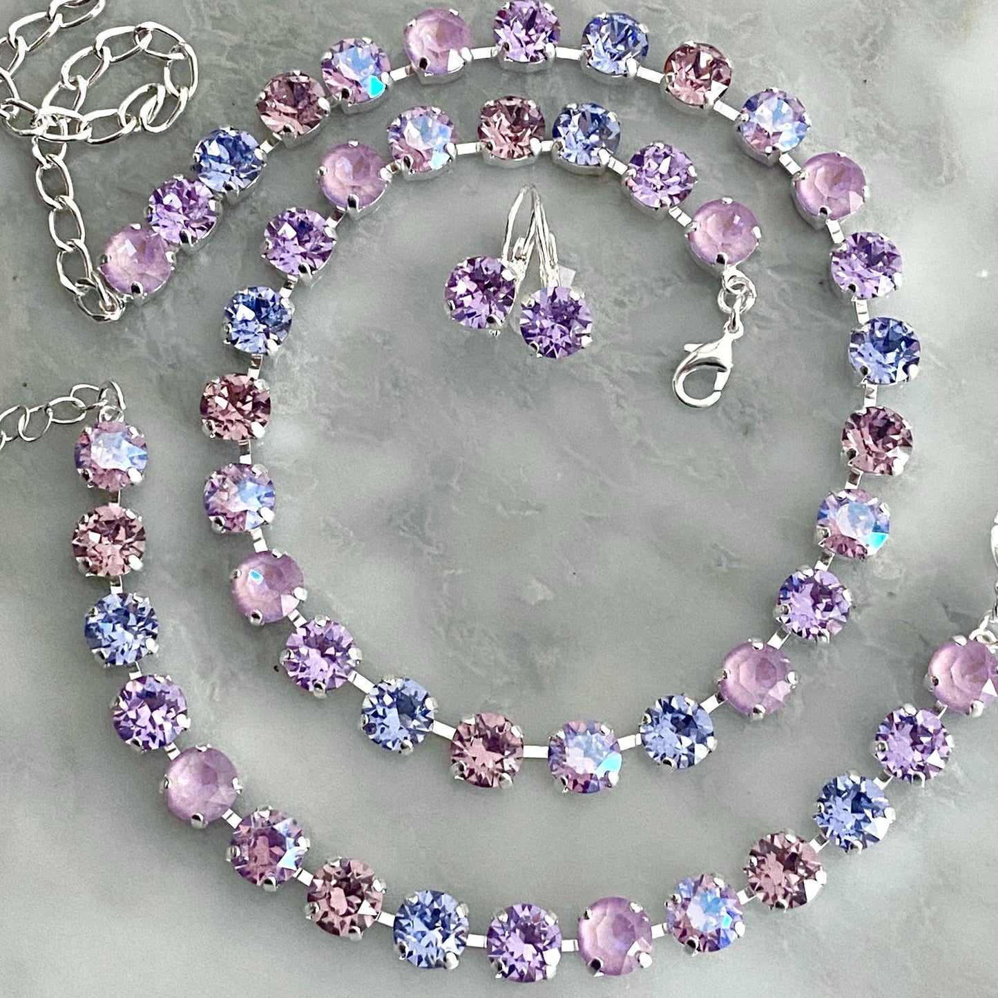 Soft Gradient Crystal Tennis Necklace