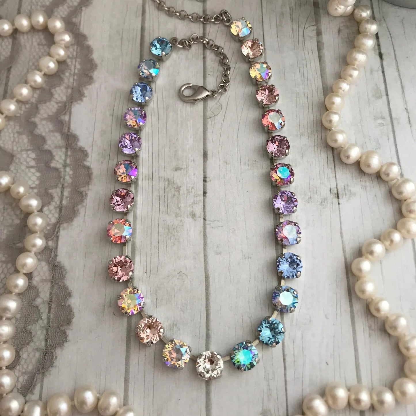 Dreamy Radiant Crystal Tennis Necklace