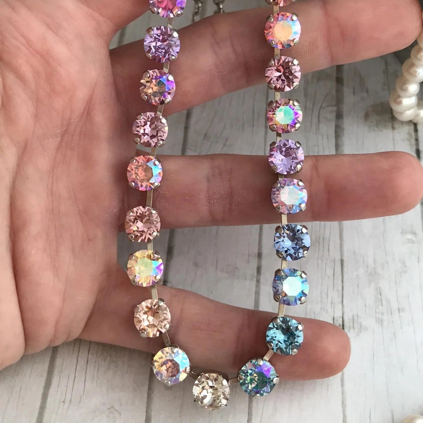 Dreamy Radiant Crystal Tennis Necklace