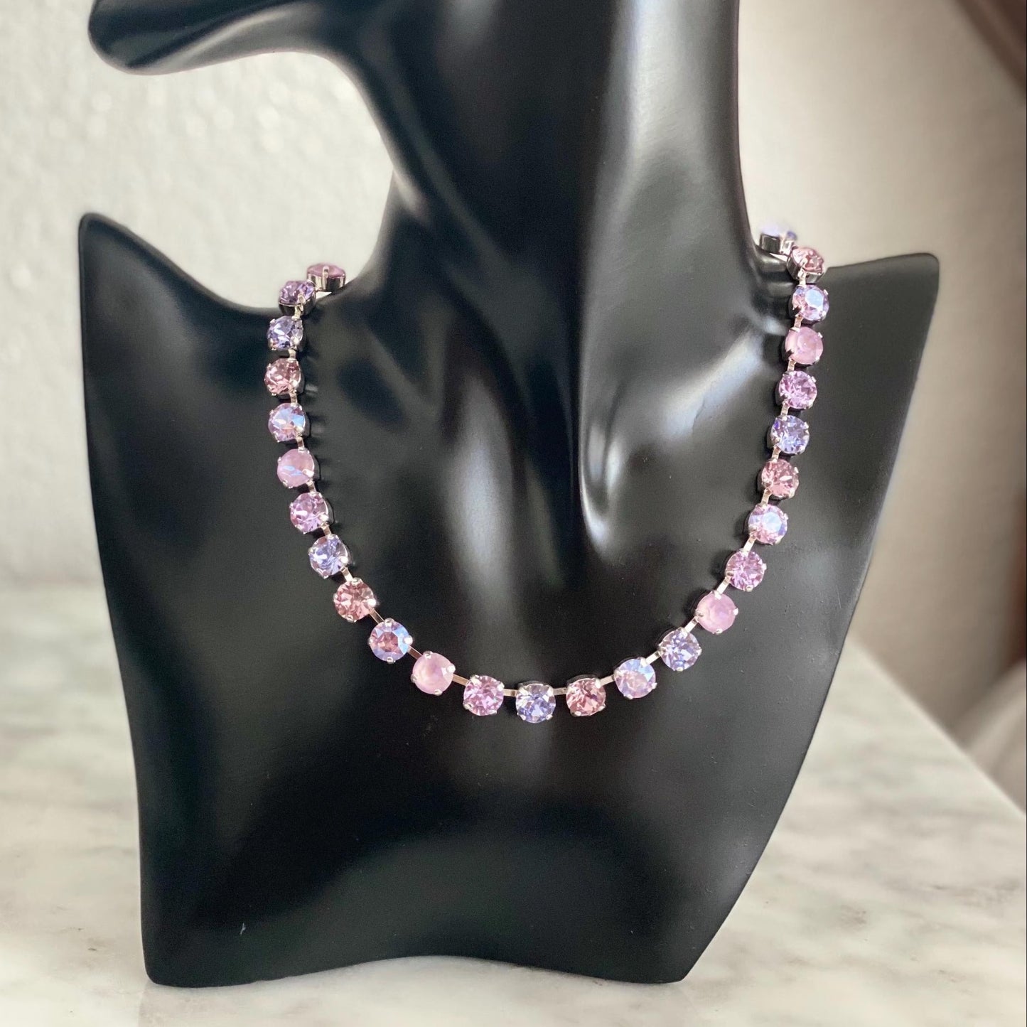 Soft Gradient Crystal Tennis Necklace