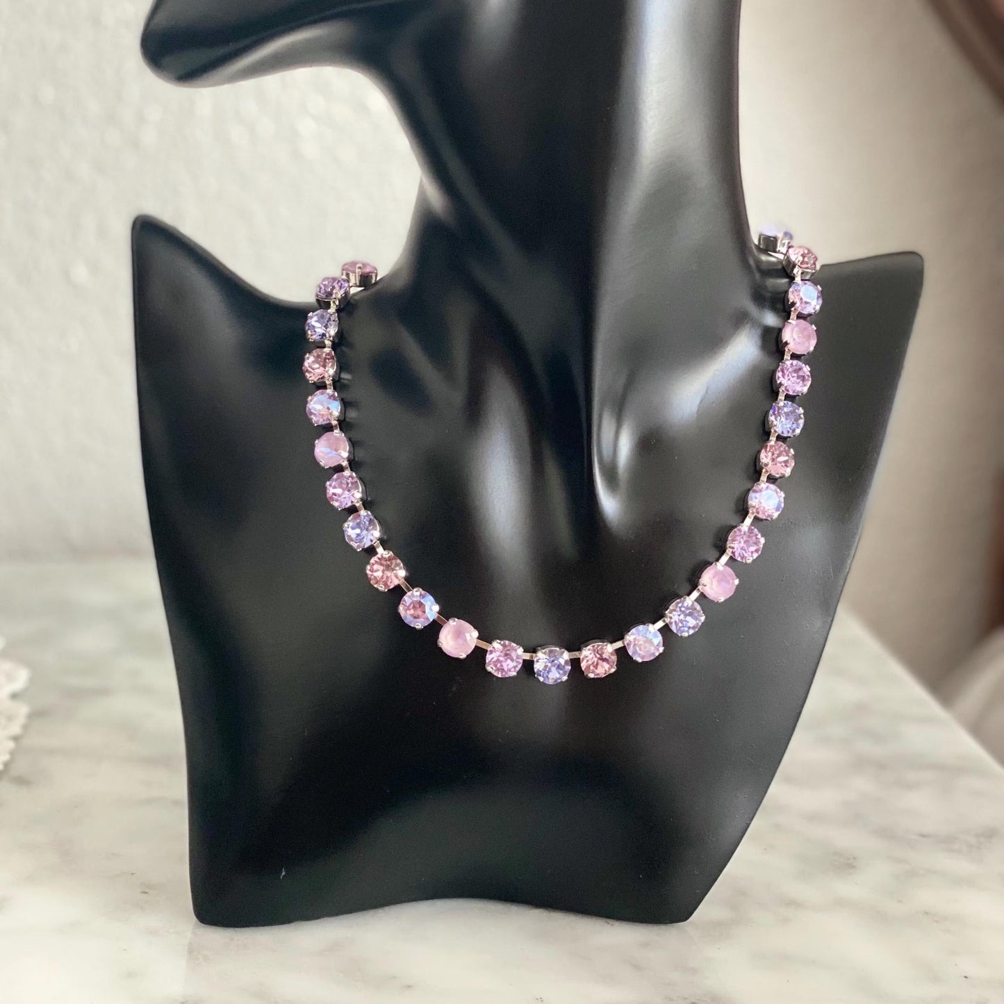 Soft Gradient Crystal Tennis Necklace
