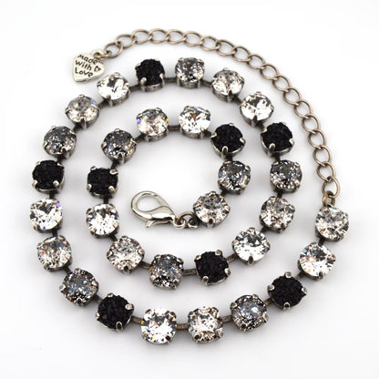 Shadow & Light: Black & White Crystal Necklace