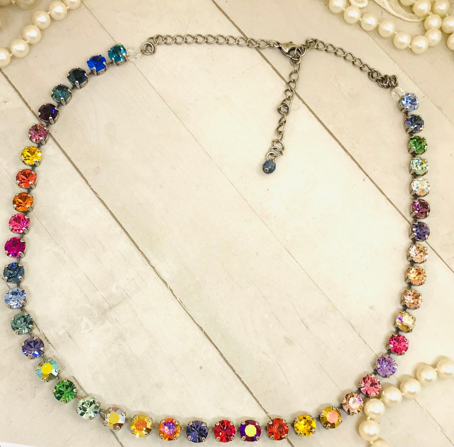 Rainbow Radiance Multi-Gemstone Crystal Necklace