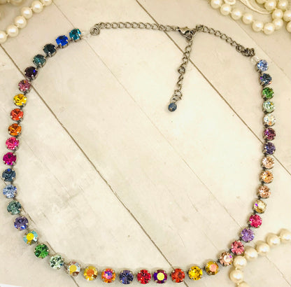 Rainbow Radiance Multi-Gemstone Crystal Necklace