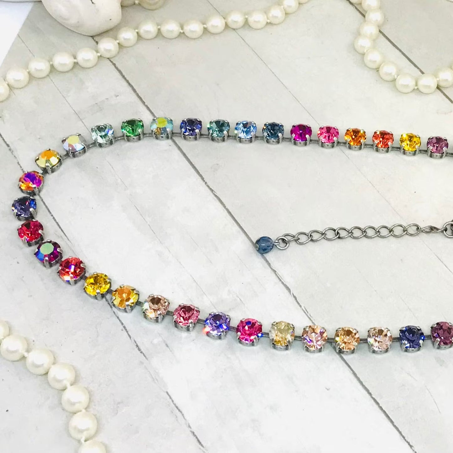 Rainbow Radiance Multi-Gemstone Crystal Necklace