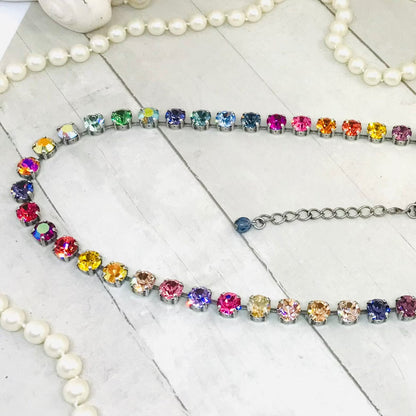 Rainbow Radiance Multi-Gemstone Crystal Necklace