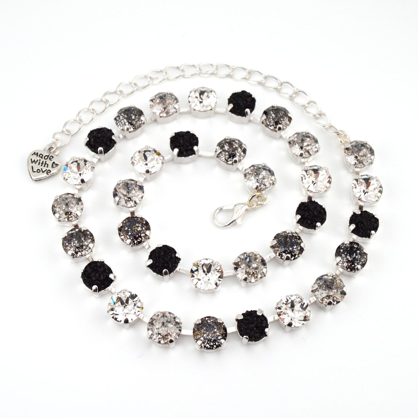 Shadow & Light: Black & White Crystal Necklace
