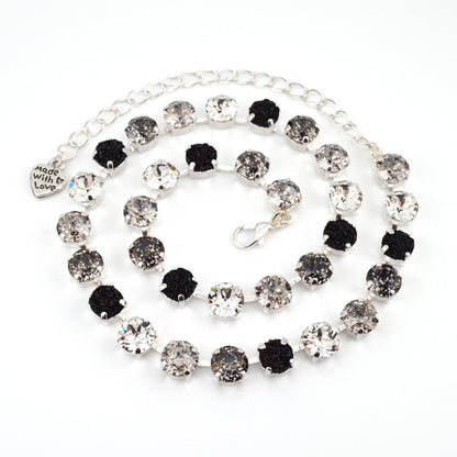 Shadow & Light: Black & White Crystal Necklace