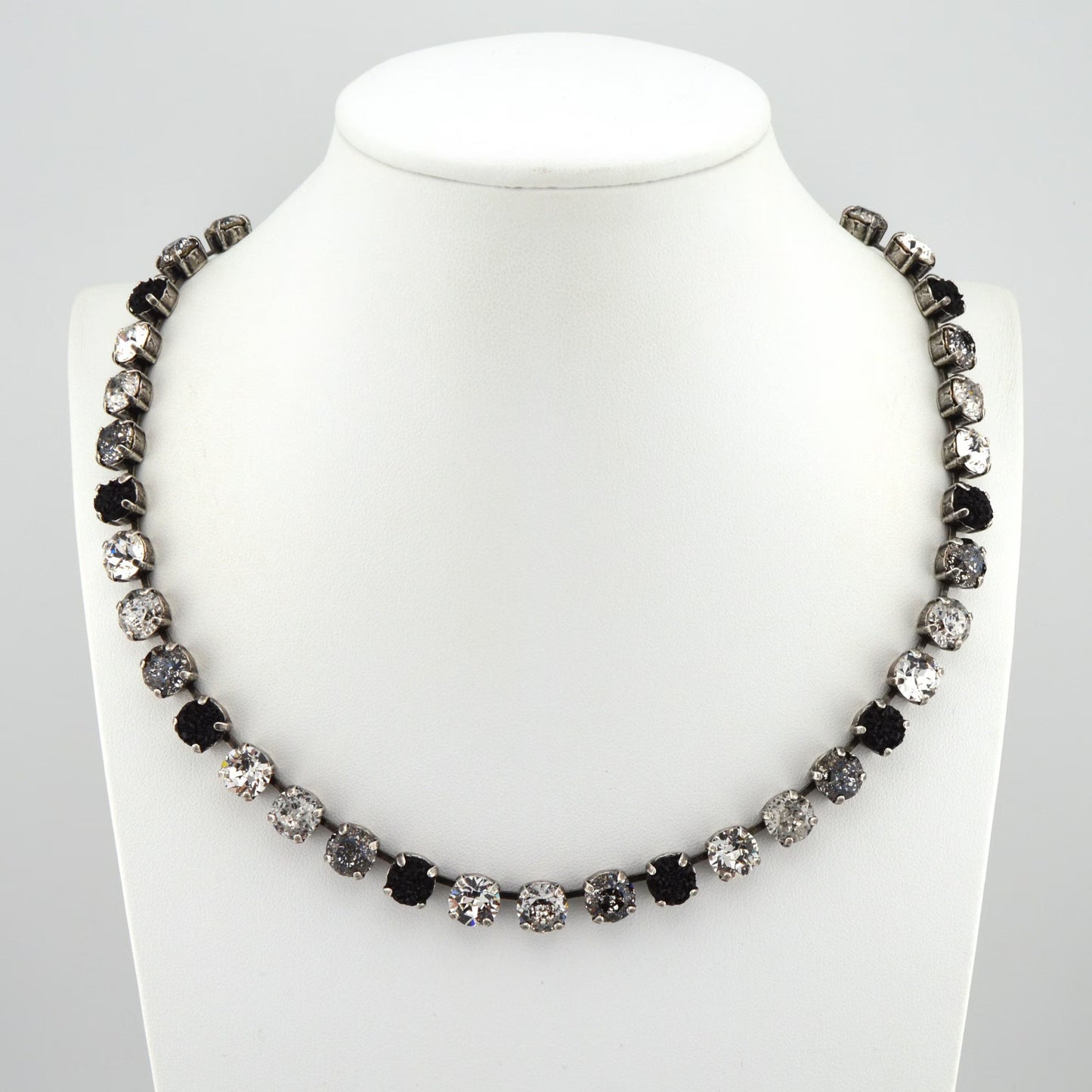 Shadow & Light: Black & White Crystal Necklace
