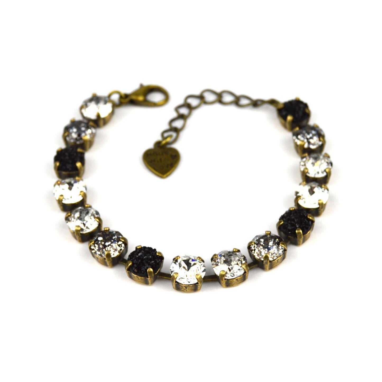 Shadow & Light: Black & White Crystal Necklace
