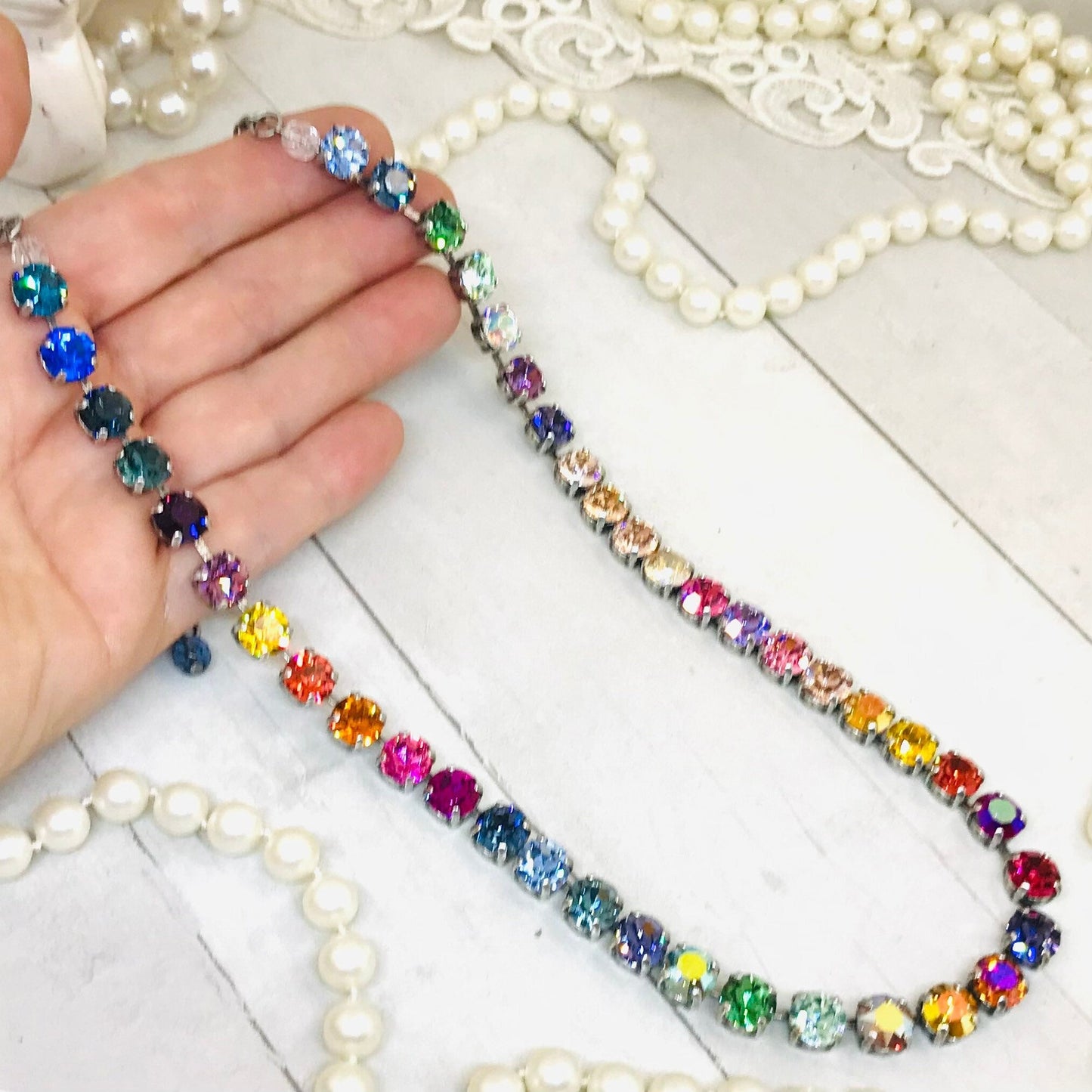 Rainbow Radiance Multi-Gemstone Crystal Necklace