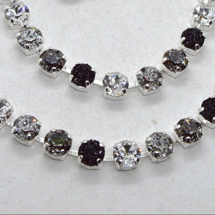 Shadow & Light: Black & White Crystal Necklace